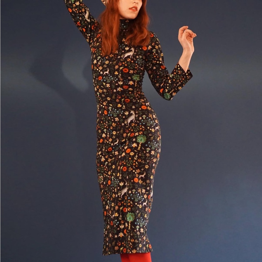 SOLD NWOT Samantha Pleet Demeter Dress in Illuminated
